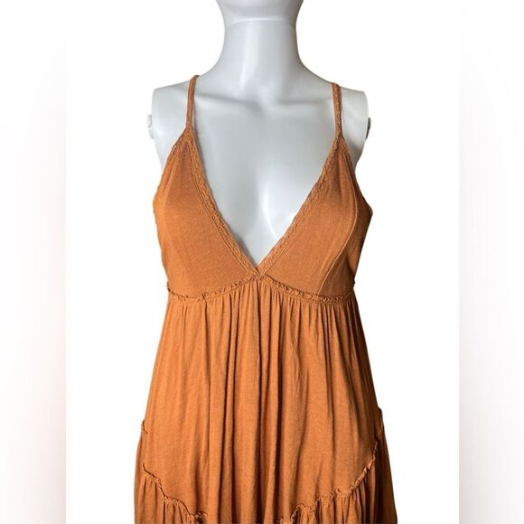 Free People Rust Orange Sleeveless Dress Size Small - Picture 2 of 4